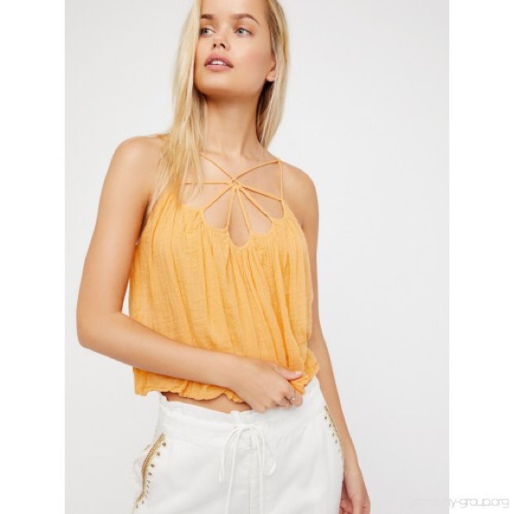 Free People Strappy Cropped Tank